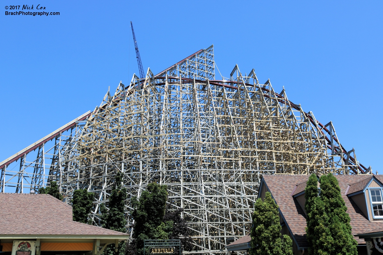 The construction on the former Mean Streak roller coaster.