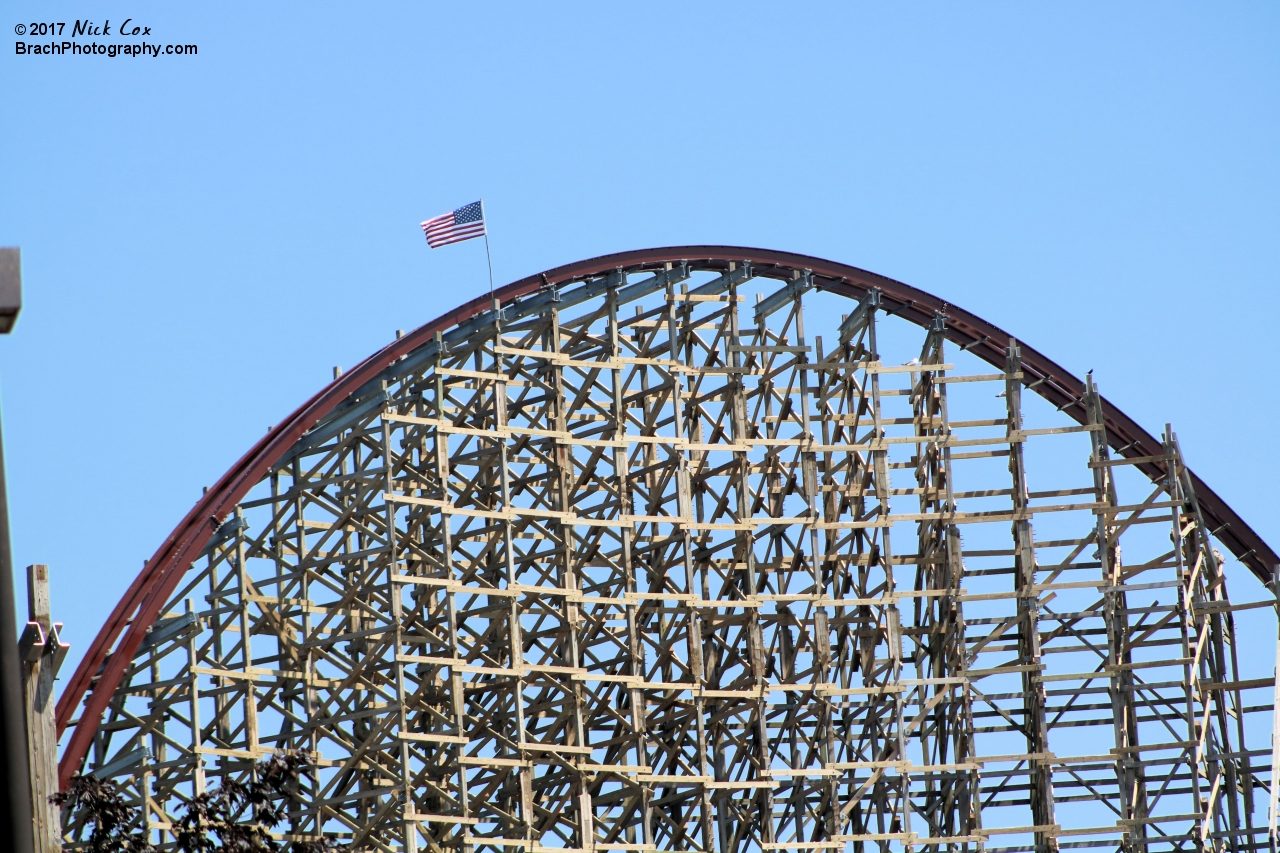 The construction on the former Mean Streak roller coaster.