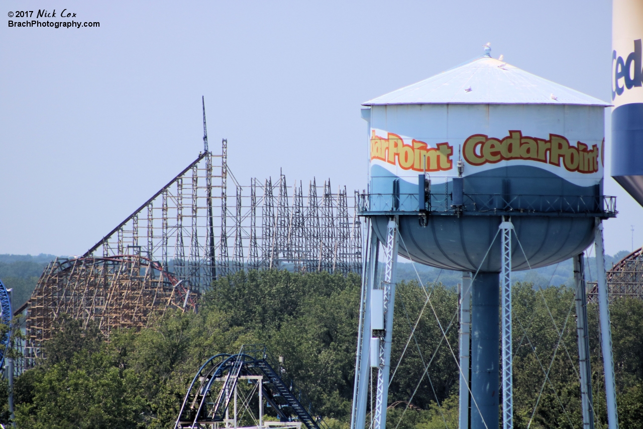 The construction on the former Mean Streak roller coaster.