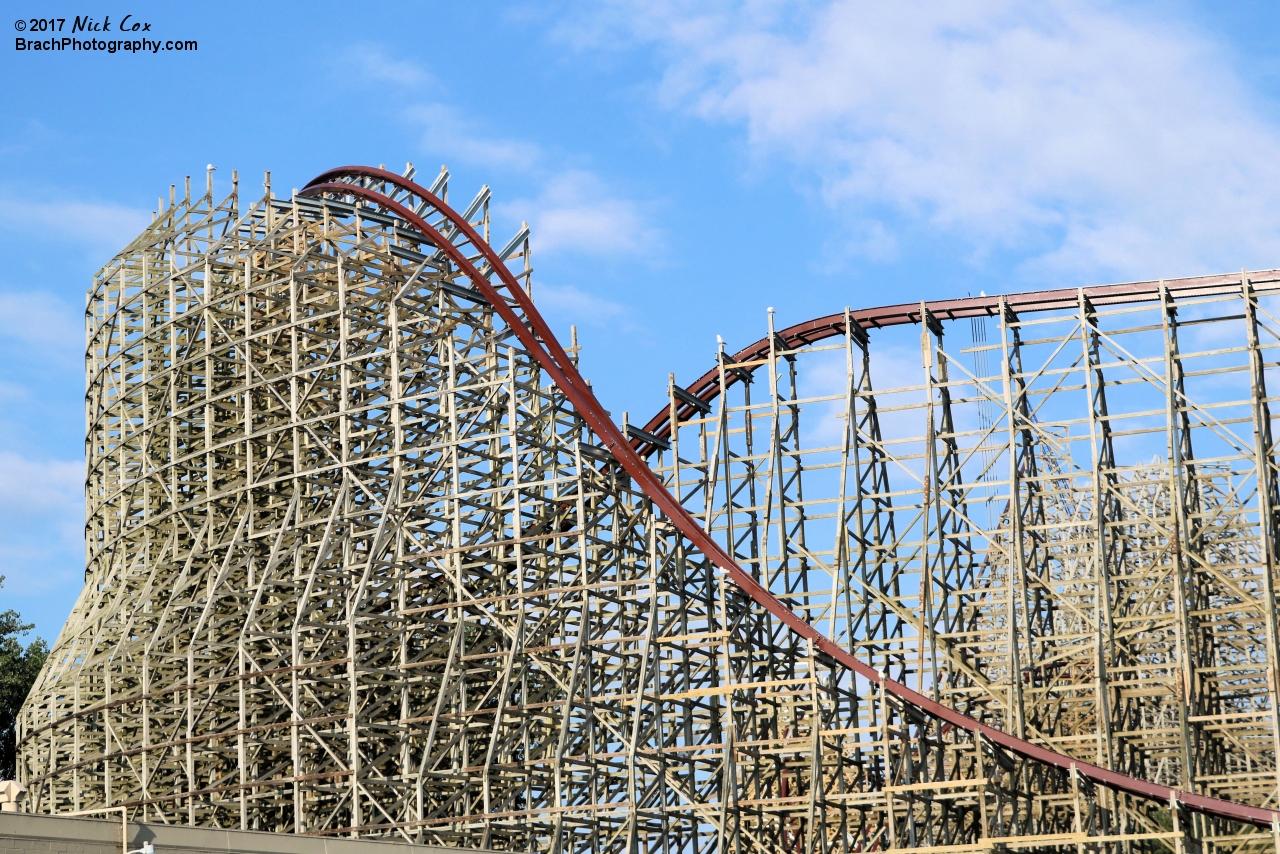 The construction on the former Mean Streak roller coaster.