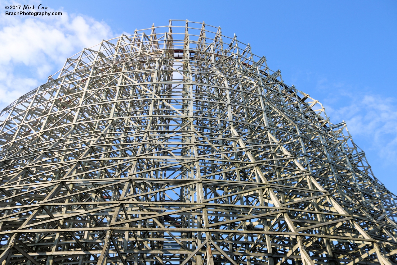 The construction on the former Mean Streak roller coaster.