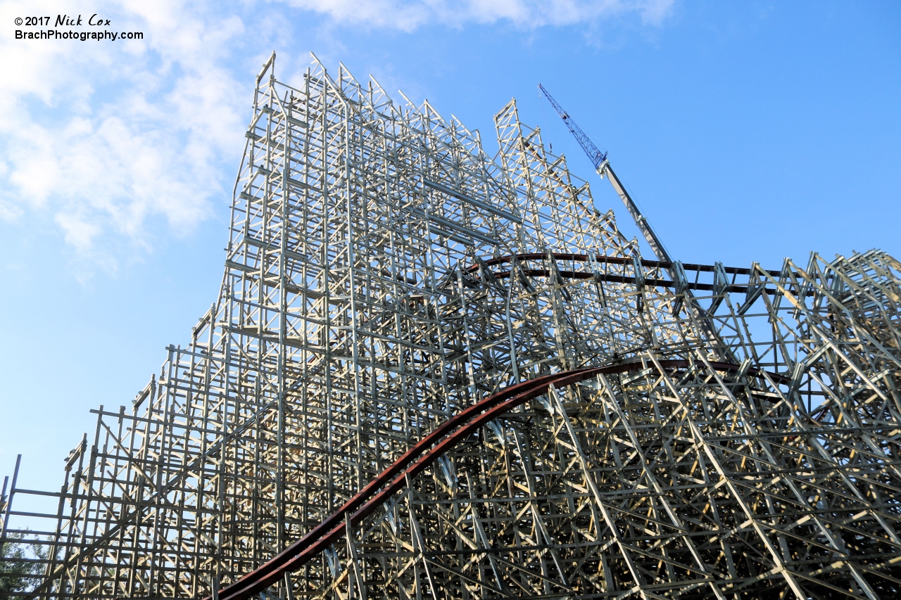 The construction on the former Mean Streak roller coaster.