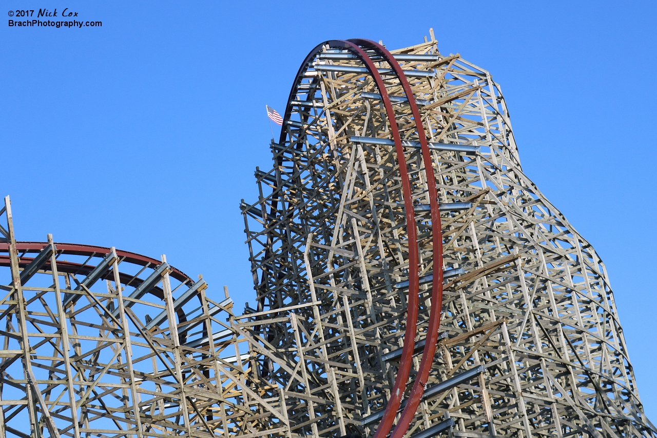 The construction on the former Mean Streak roller coaster.