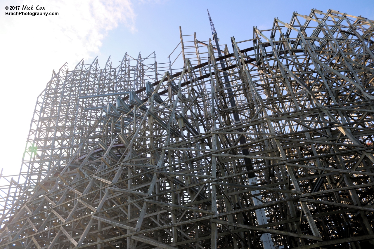 The construction on the former Mean Streak roller coaster.