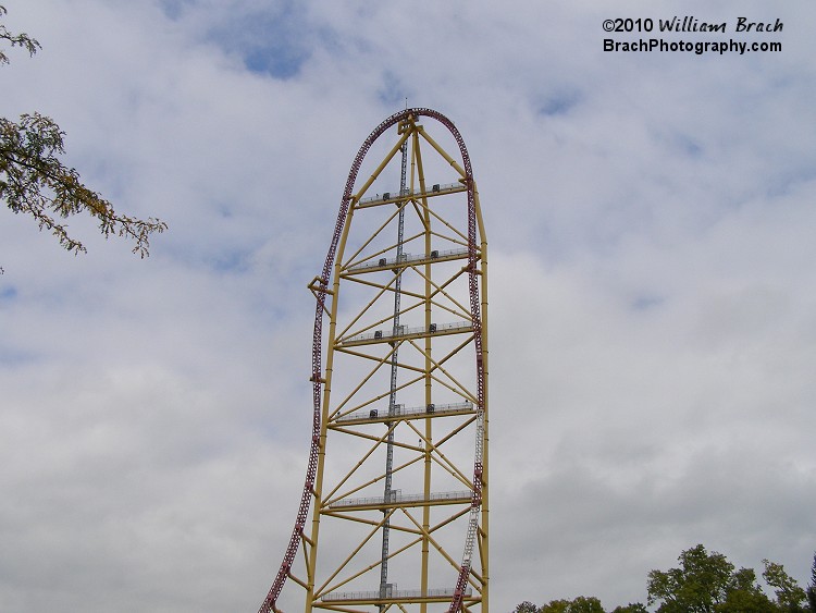 A view of the Top Hat element.  Top Hat Element is the 90 degree hill, and 90 degree drop.