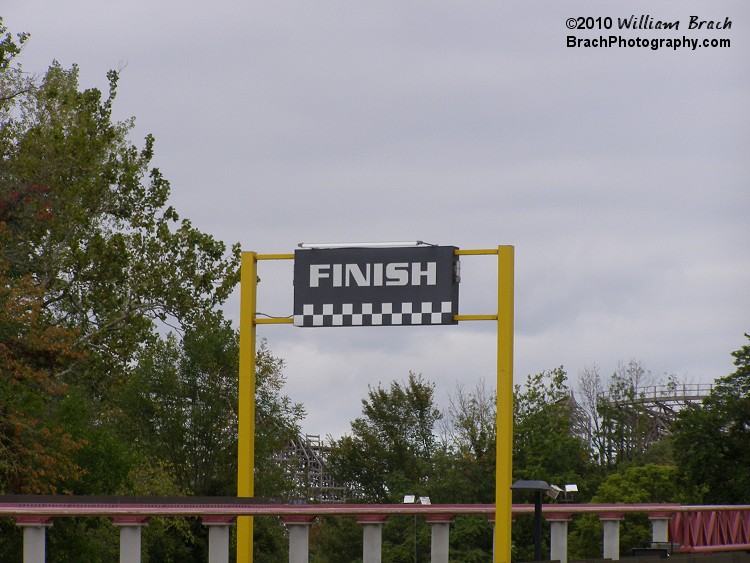 Top Thrill Dragster's finish line.