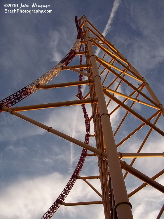 Another view looking upwards at the ride.