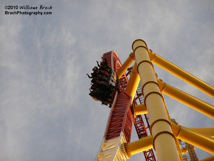 Dragster train making its way up the 420ft tall hill.