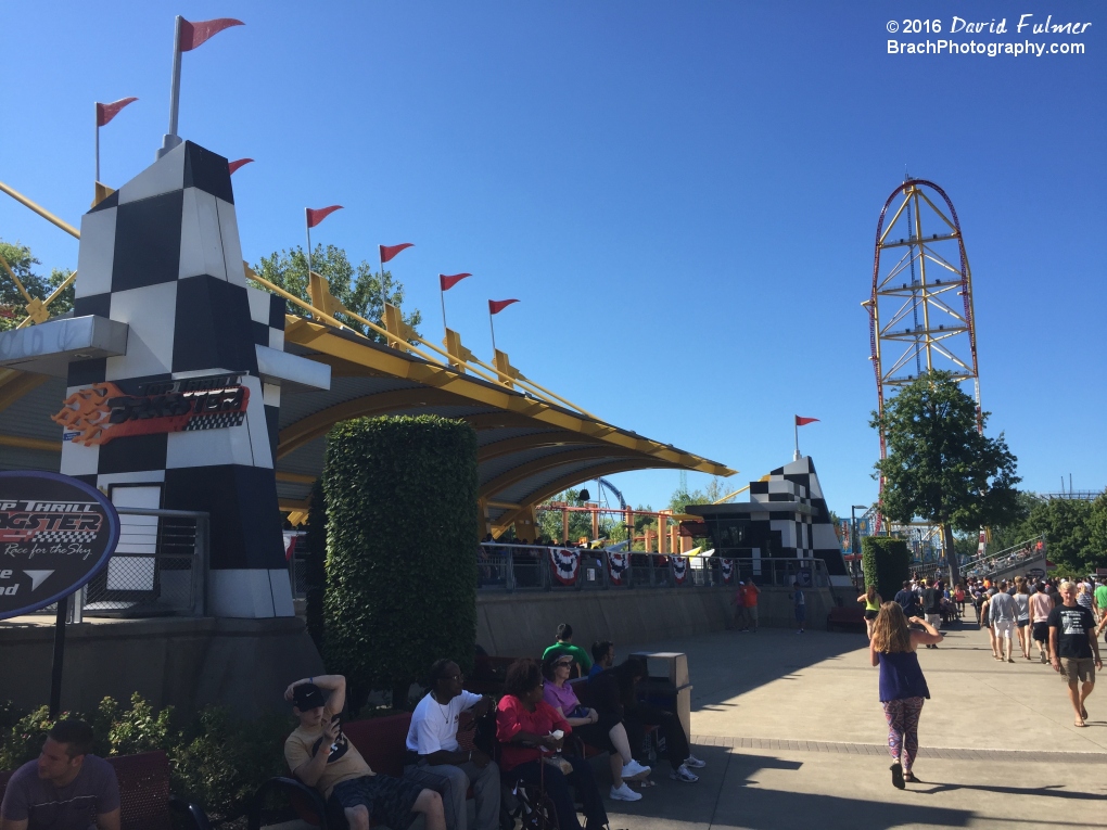 Top Thrill Dragster's station and tophat hill.