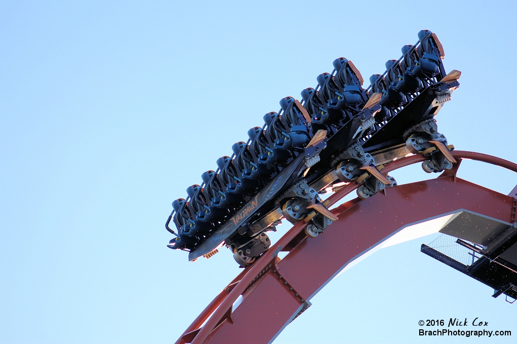 The train headed down the second drop.