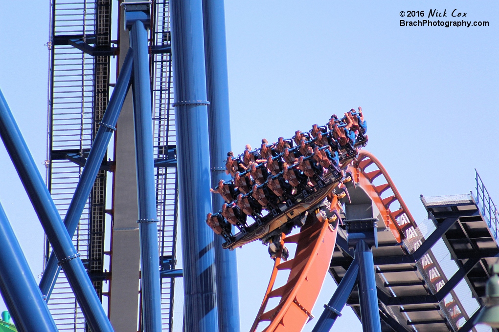 The train headed into the brake run.