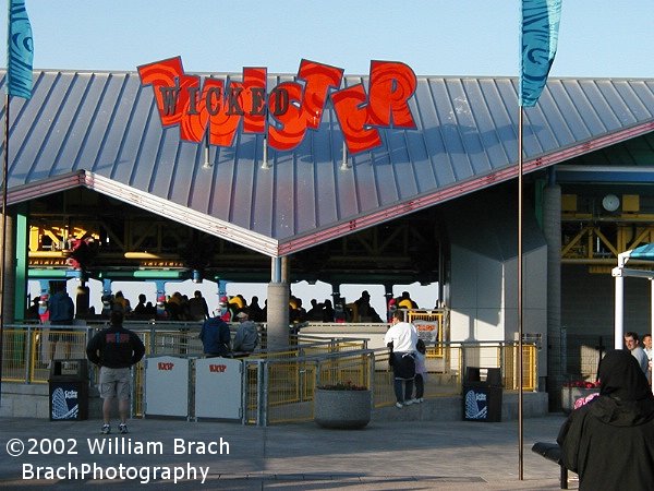 Here we see the exit gates for Wicked Twister.