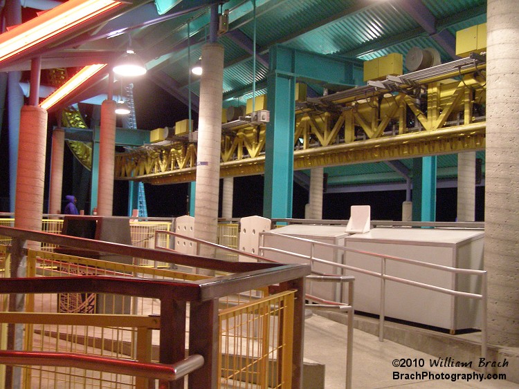 Wicked Twister's station at night.