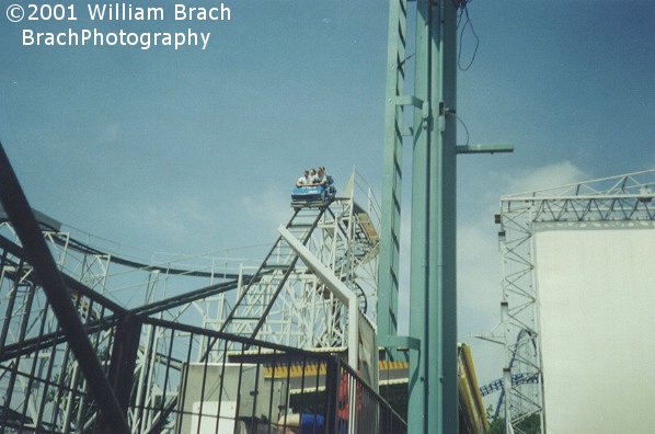 Wildcat car going down the first drop.