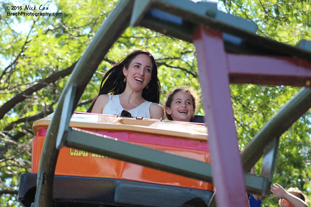 A family enjoying the ride.