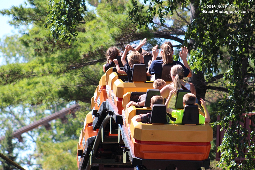 The train over an airtime hump.