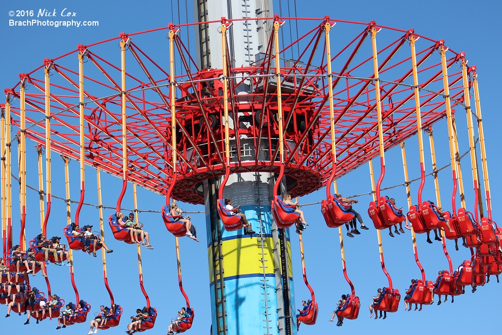 All 32 gondolas in the air.