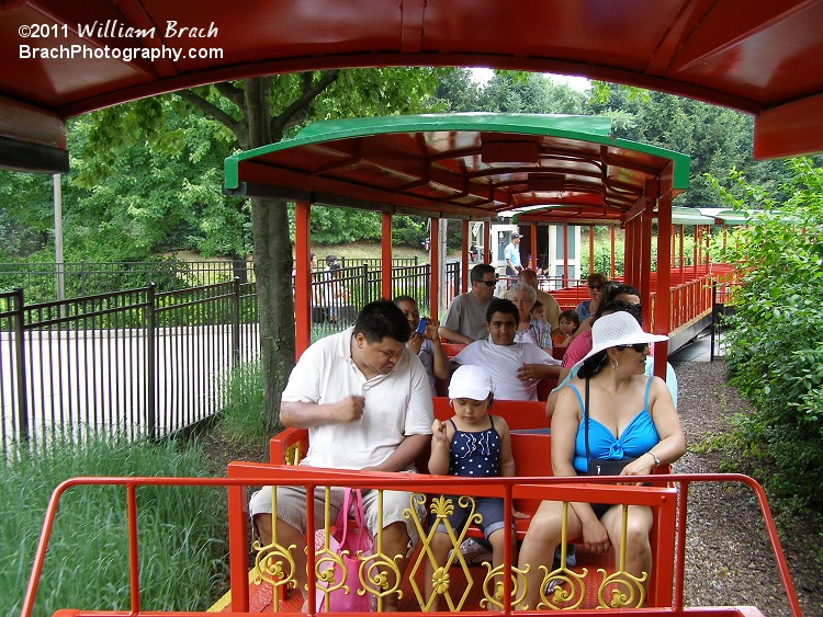 Riding the train is always a good way to relax at the park.