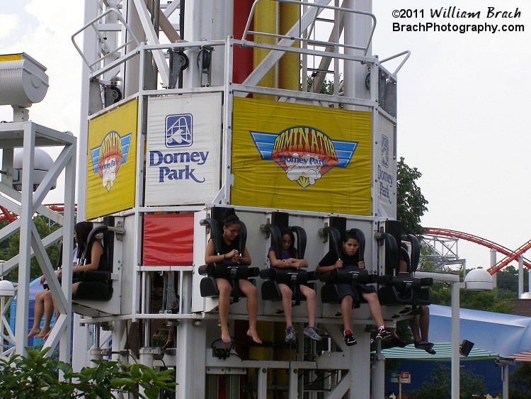 Riders on the Space Shot side ready to launch!