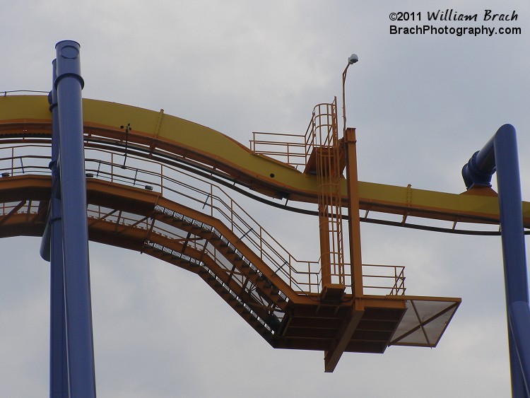 Top of the lift hill of Talon.  Talon stands 135ft tall.