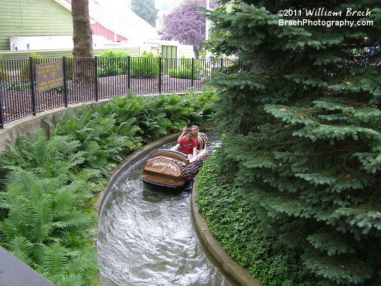 Log making its way over to the lift hill.