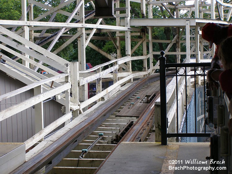 Empty brake run waiting for the train.