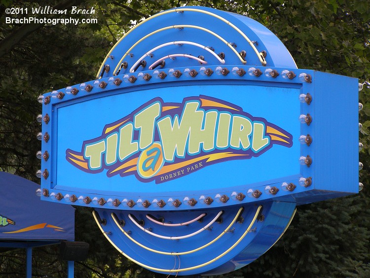 Ride sign for Tilt-a-Whirl at Dorney Park.  Again, a very beautiful sign.