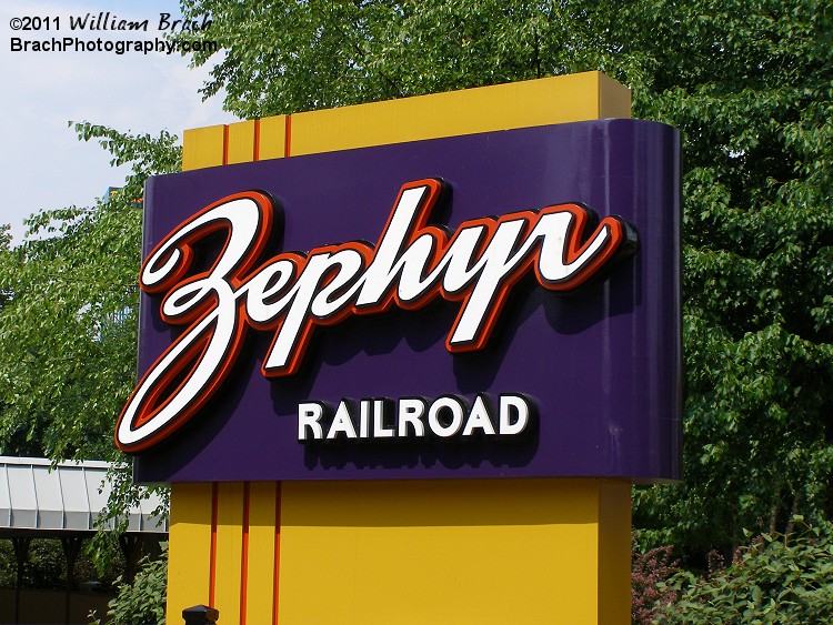 I simply love this art deco style sign for the Zephyr Railroad.