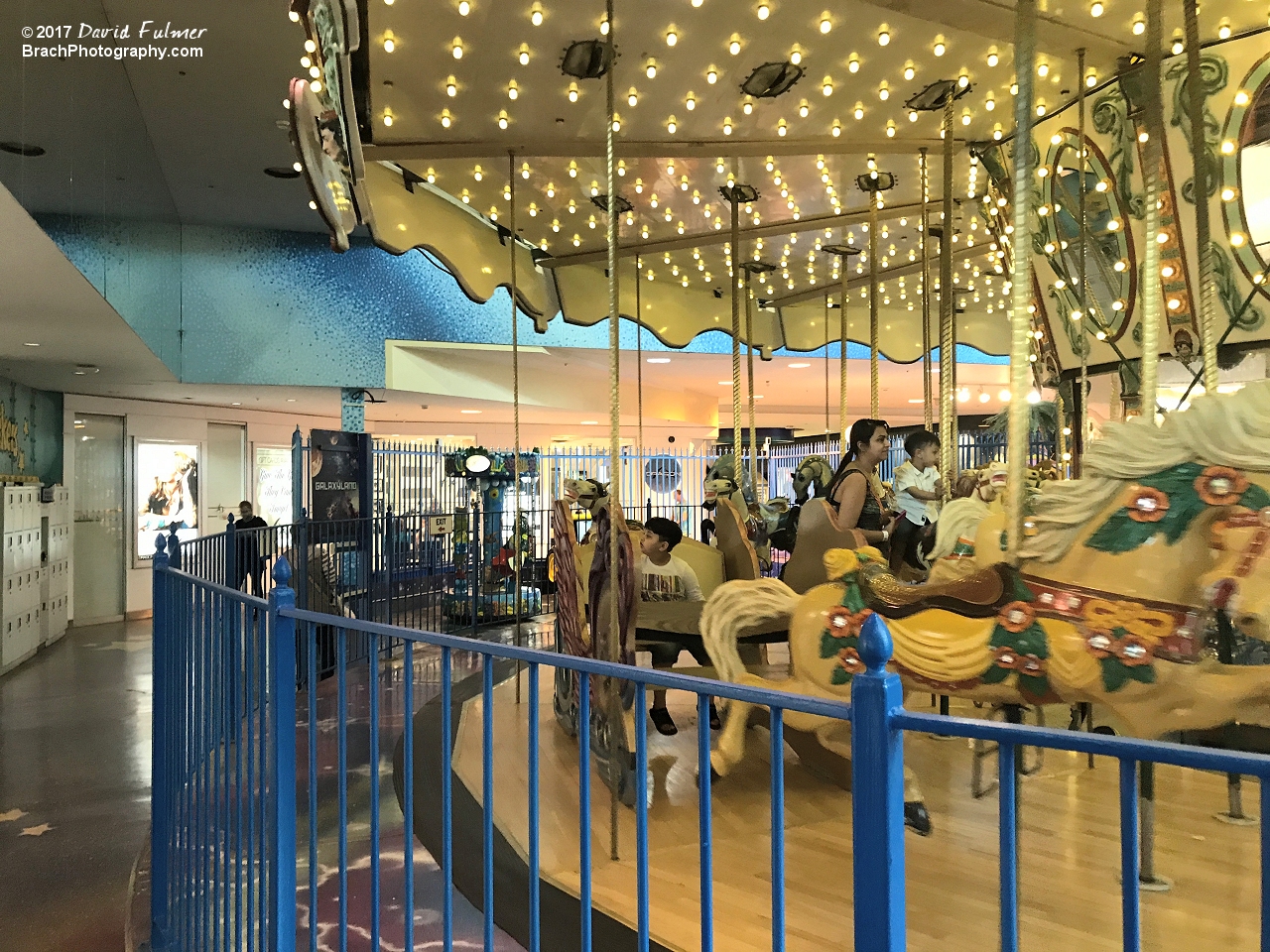 The carousel inside Galaxyland.