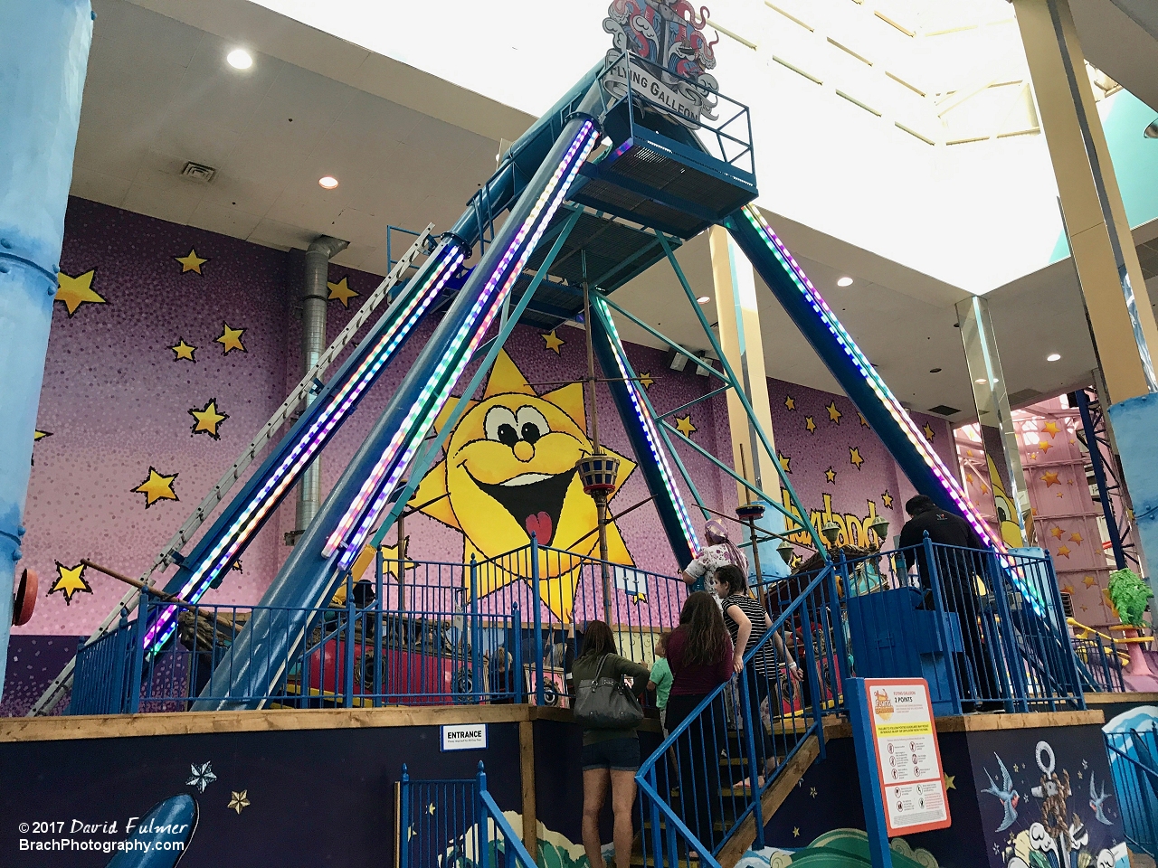 Pirate ship ride inside Galaxyland.