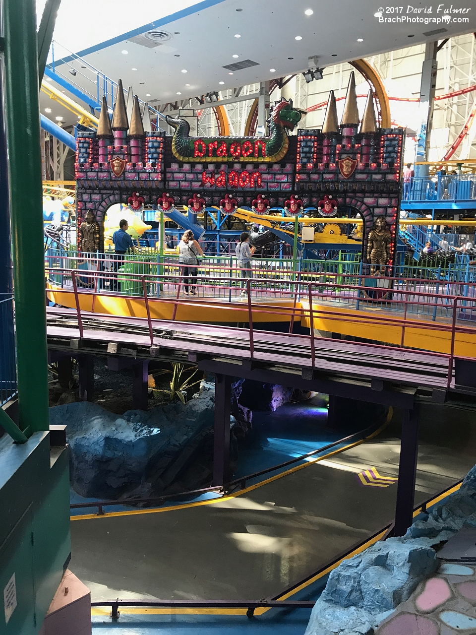 Kiddie coaster inside Galaxyland.