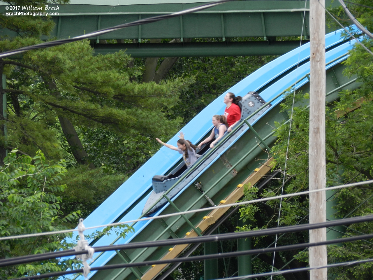 Coal Cracker boat going down the drop!