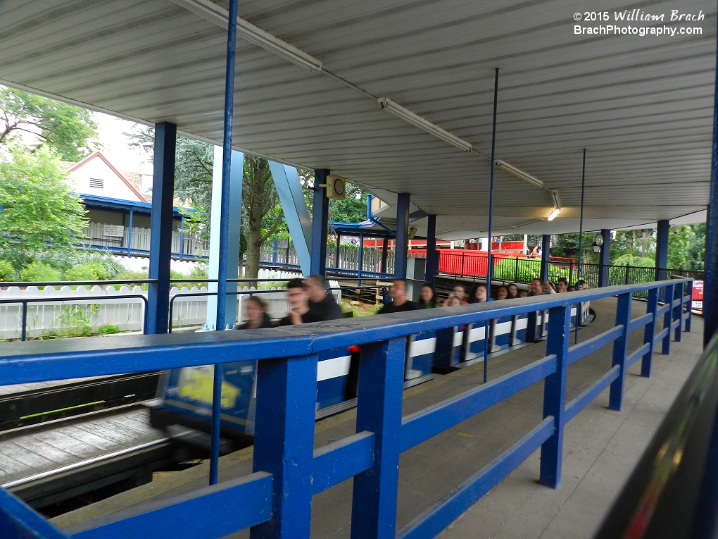 Comet train returning to the station.