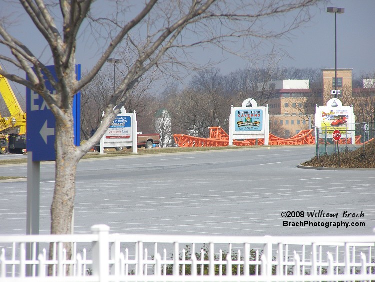 Pieces of Fahrenheit's track in the parking lot.  Taken in March 2008.