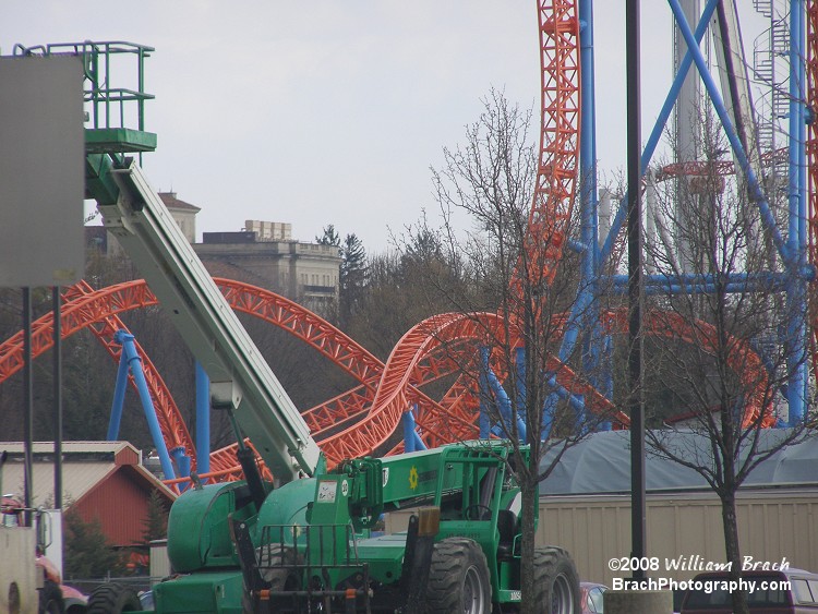 The new for 2008 coaster under construction.  Taken in March 2008.