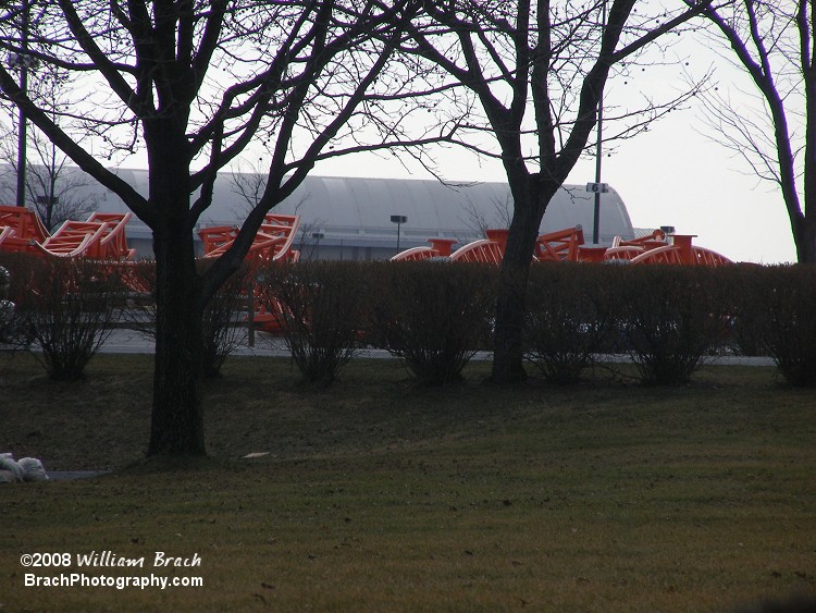 Pieces of Fahrenheit track waiting for installation.  Photo taken in March 2008.