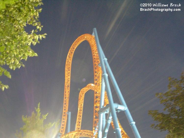 View of the ride at night.