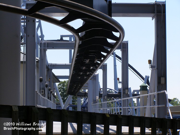 This is also where the onride cameras are located.  They're just right at the entrance fo the brake run.