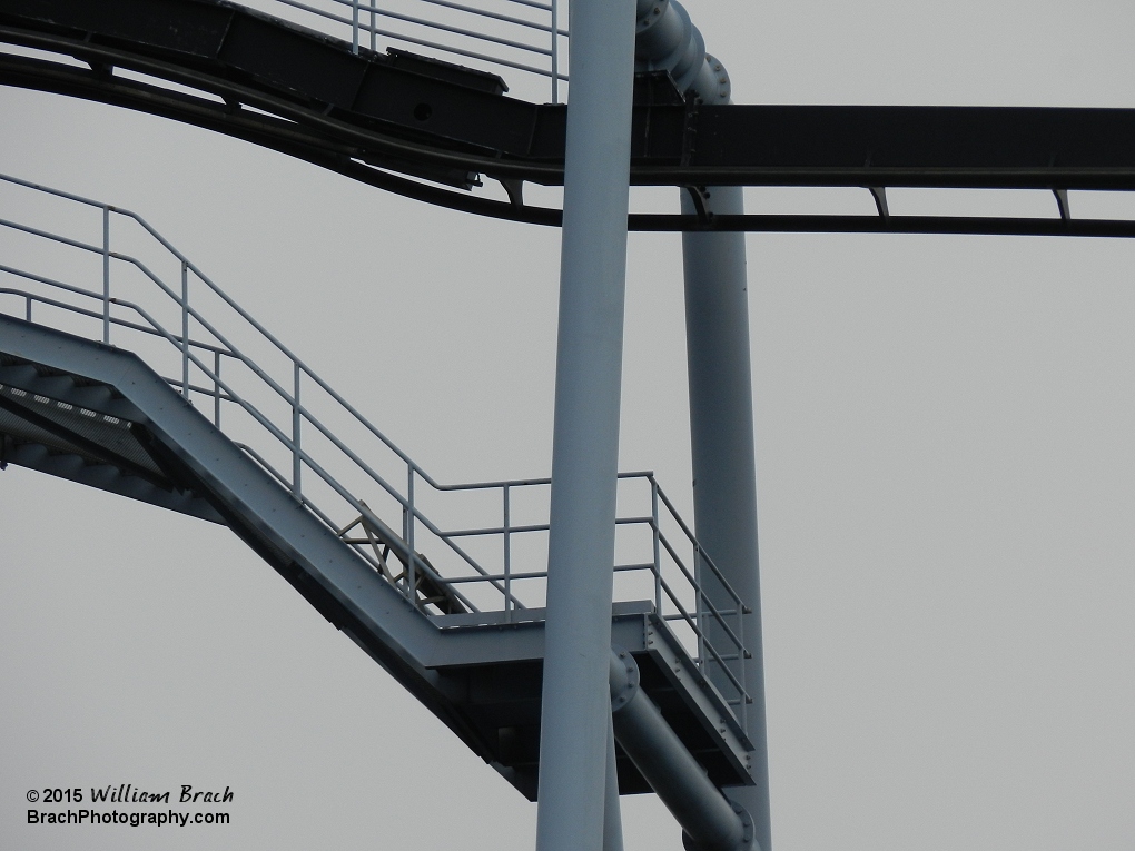 Top of the lift hill on Great Bear.