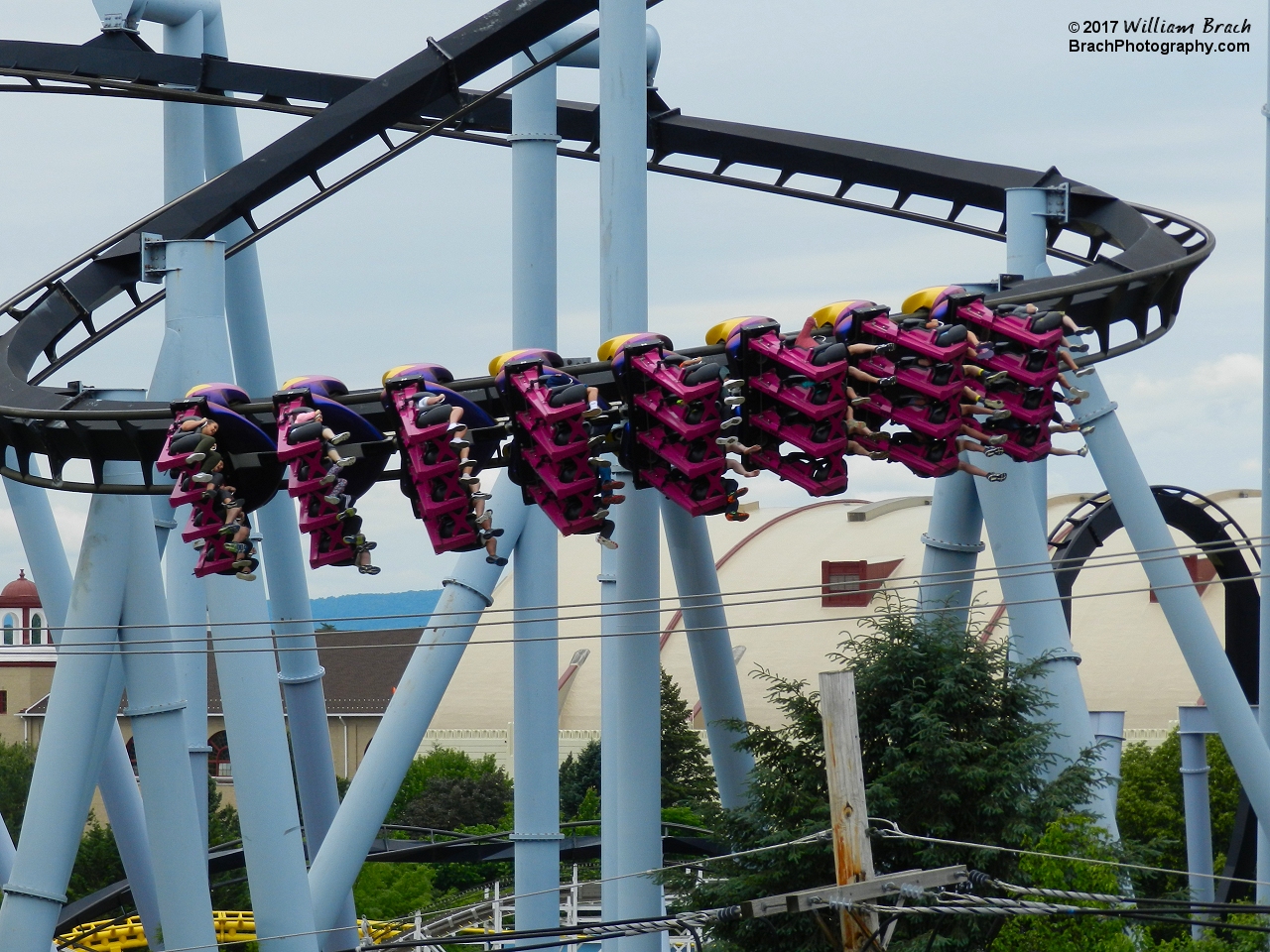 Great Bear train navigating the helix before the first drop.