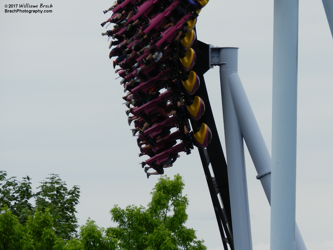 Great Bear train going down the first drop.