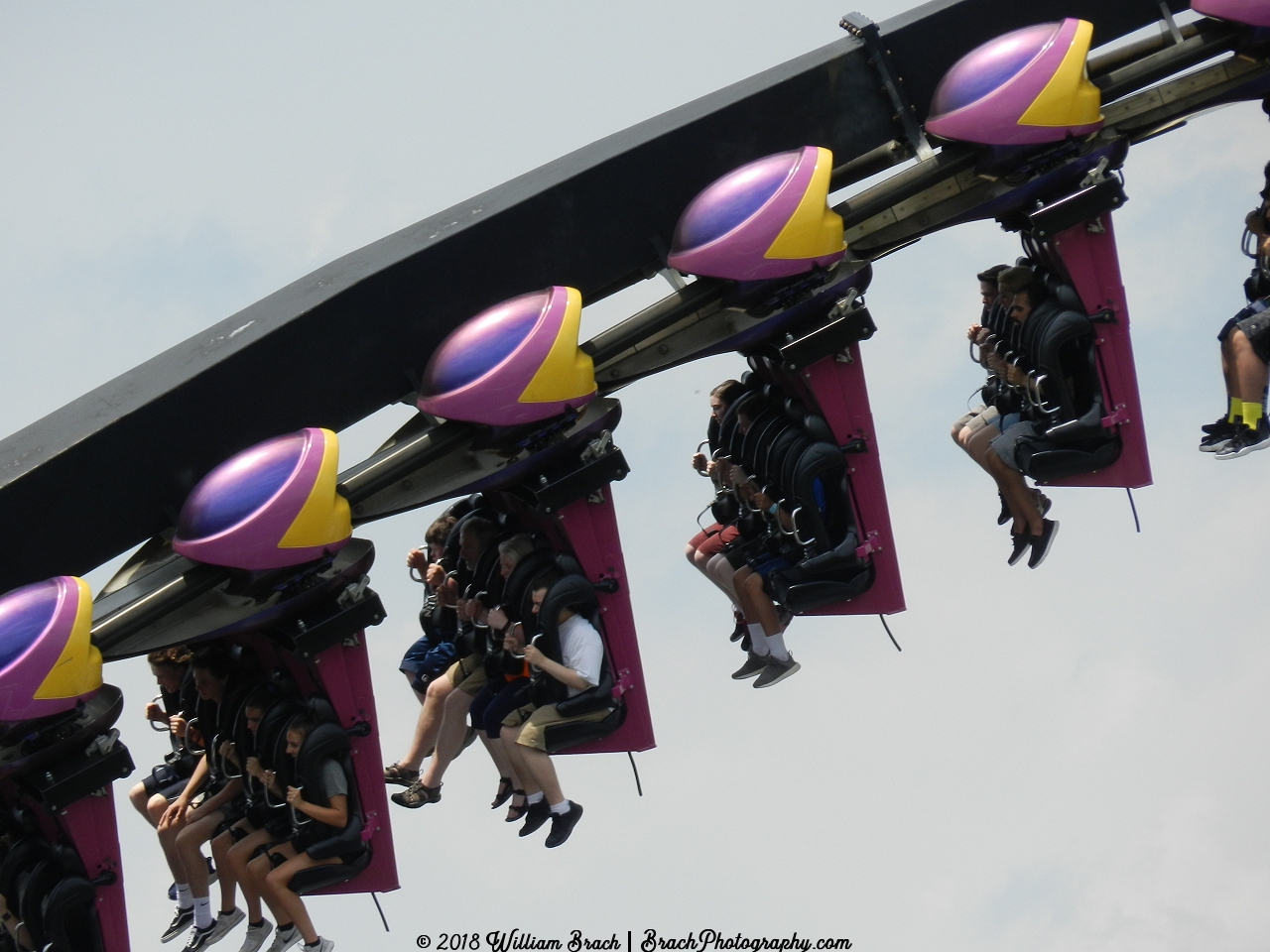 Great Bear train going down into the helix after the lift hill.