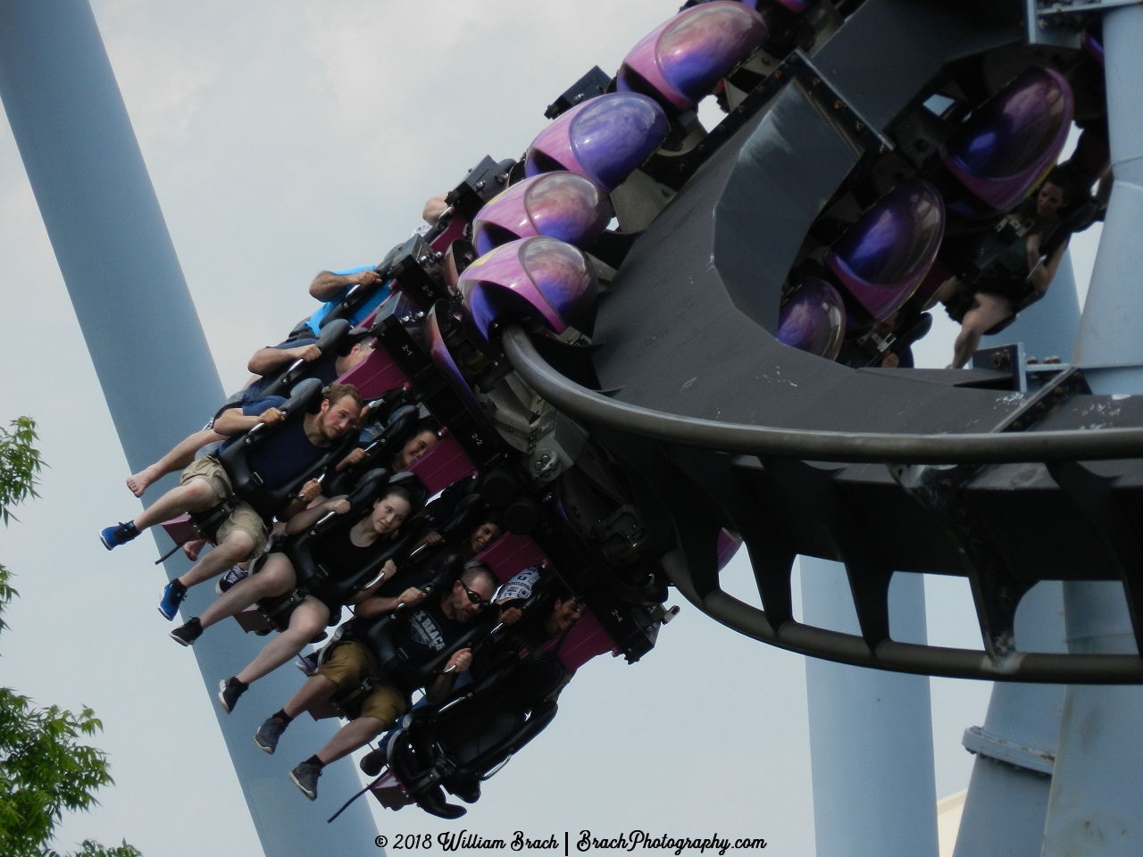 Great Bear train going through the helix before the first drop!