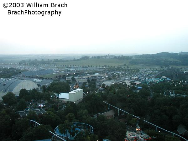 Seen from the Kissing Tower.  Note this was taken in 2003 - BEFORE Storm Runner and Fahrenheit.