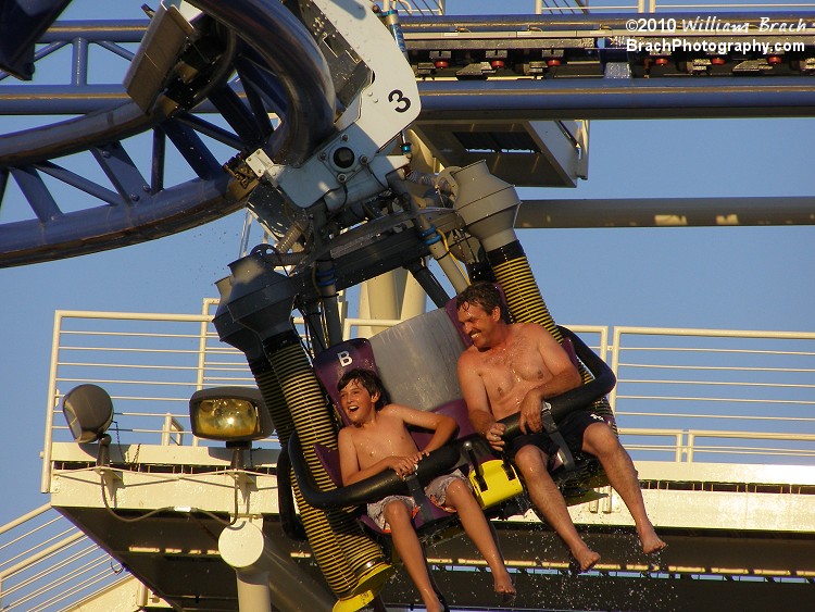 Roller Soaker, from Setpoint Inc., is a compltetely interactive ride.  Riders int eh coaster car are equipped with water resivors to dump water on the people watching the ride from down below.