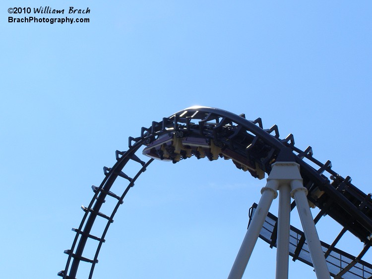 This particular boomerang coaster is notable for the train cars.  Sidewinder was the first boomerang coaster to have Vekoma designed trains.  Previous boomerang installations had Arrow trains.