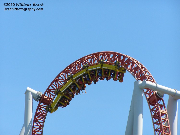 When Storm Runner opened in 2004, there were other coasters that featured Top Hat hills (Xcelerator at Knotts Berry Farm, Top Thrill Dragster at Cedar Point to name two) but Storm Runner was the first to feature inversions.