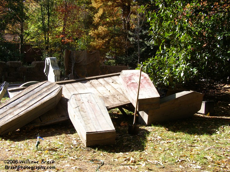 Coffin props.