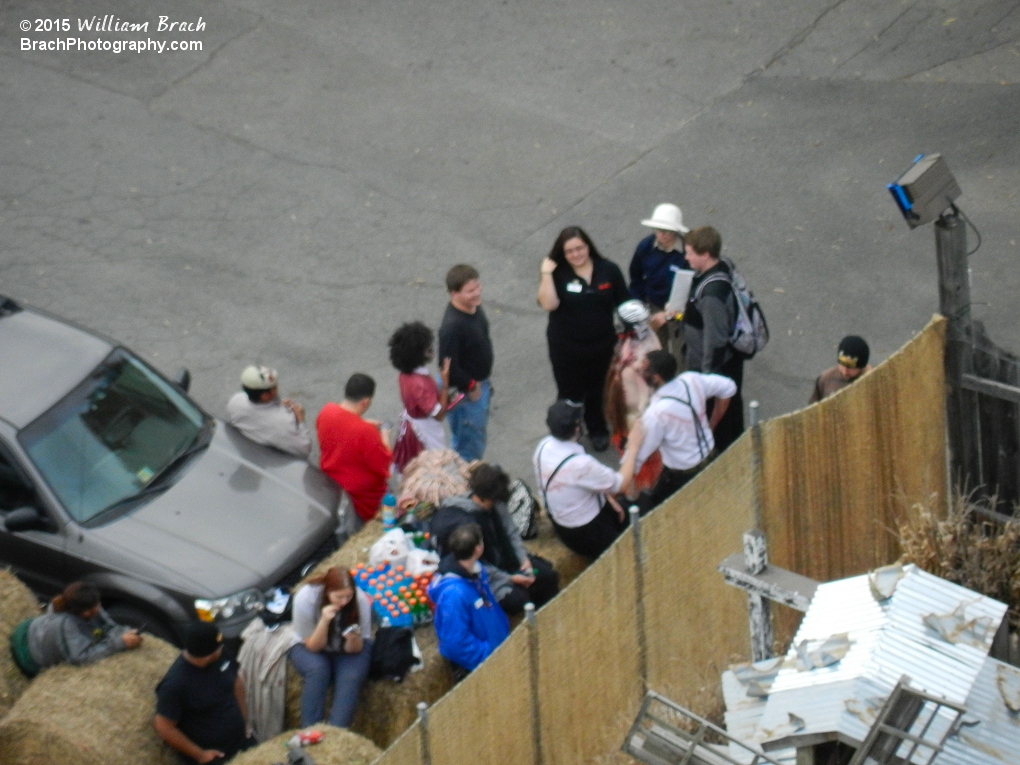 I know a few people in this photo.... Getting ready for another night of haunting people!