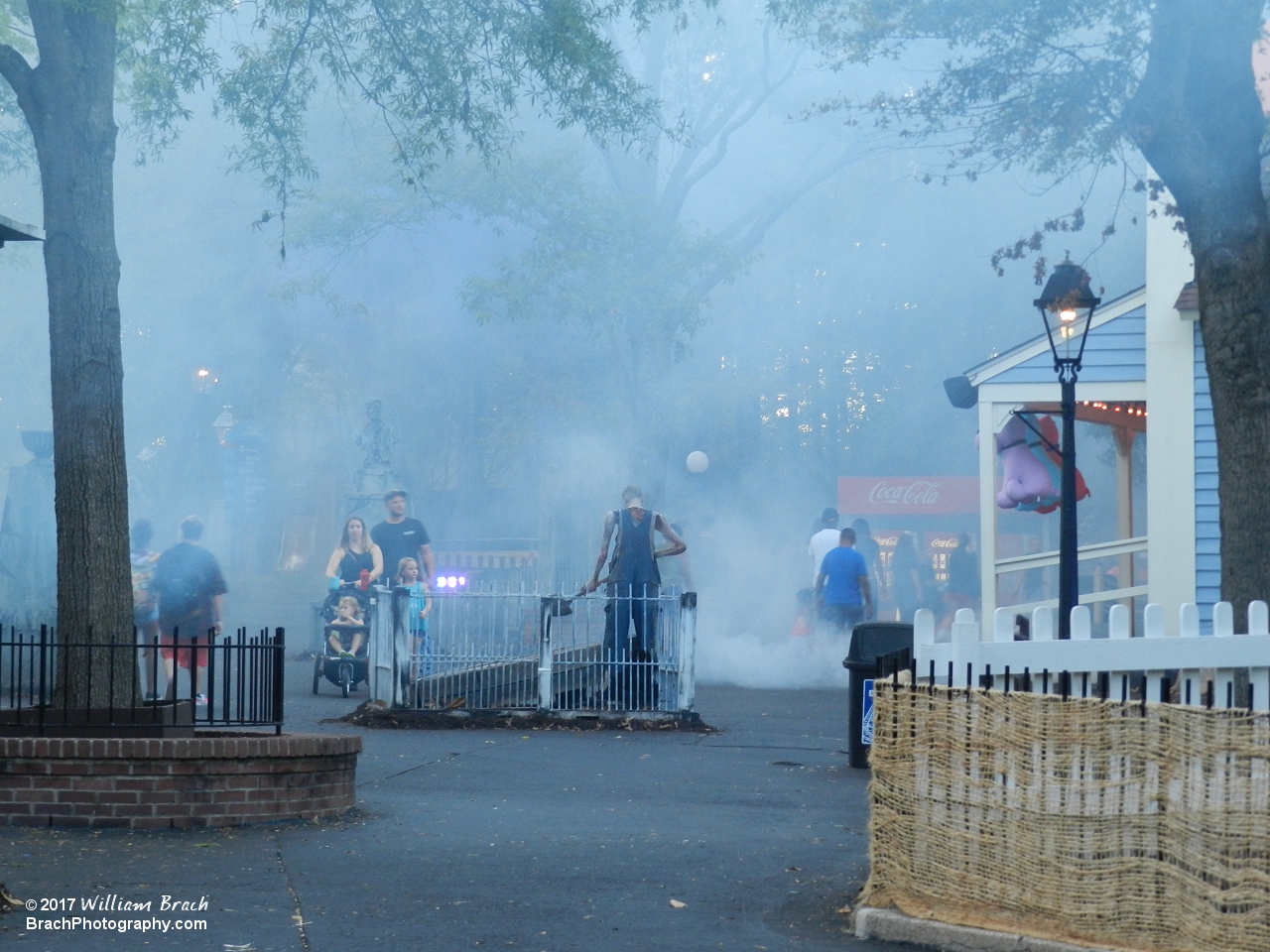 Old Virginia section of the park under heavy fog cover.